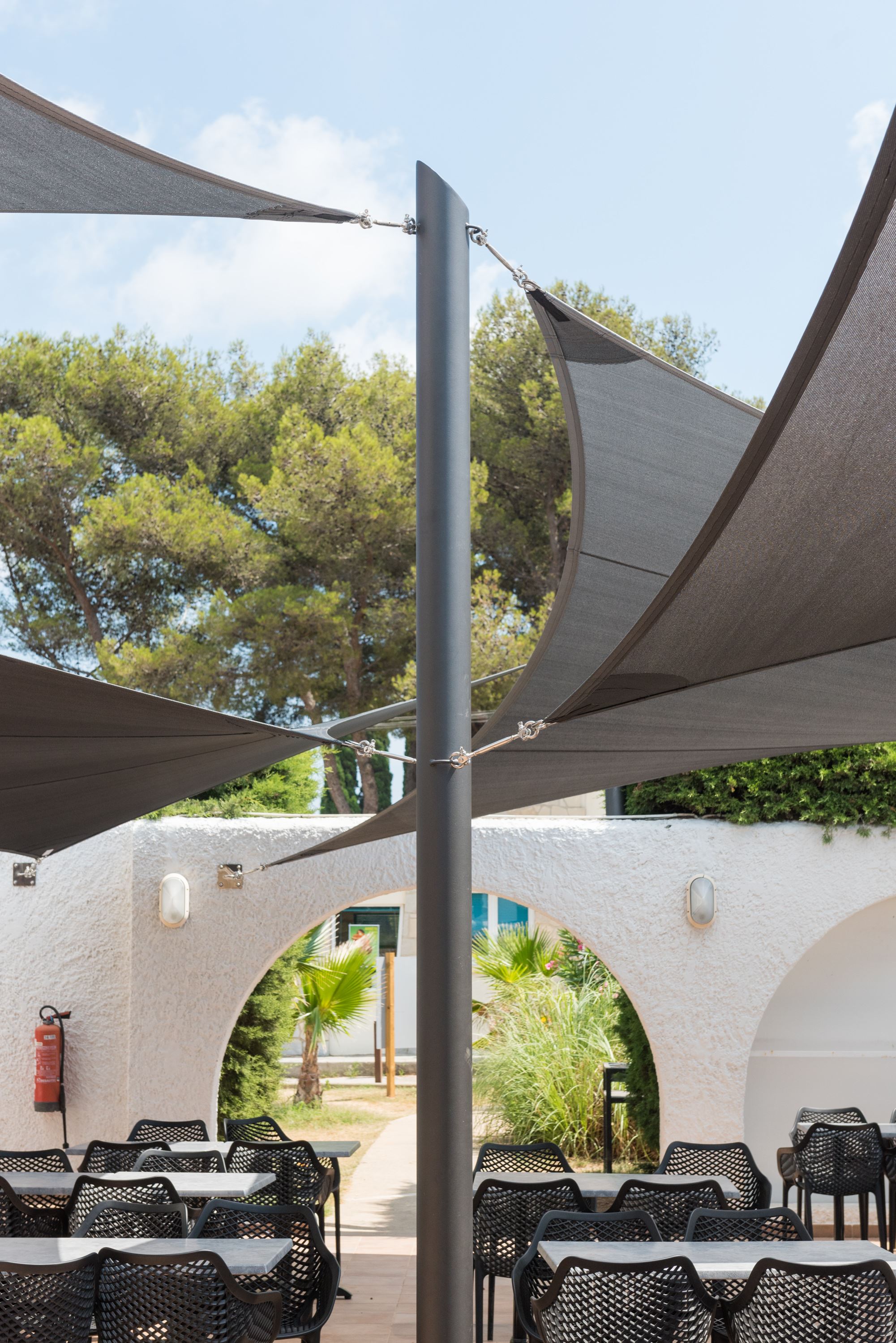 toile d'ombrage extérieur