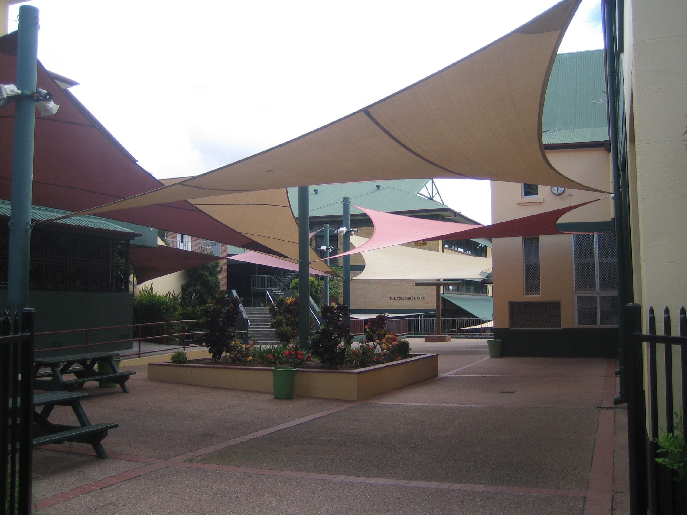 toile d'ombrage extérieur