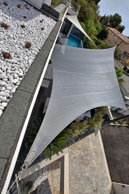 voile d'ombrage pour villa